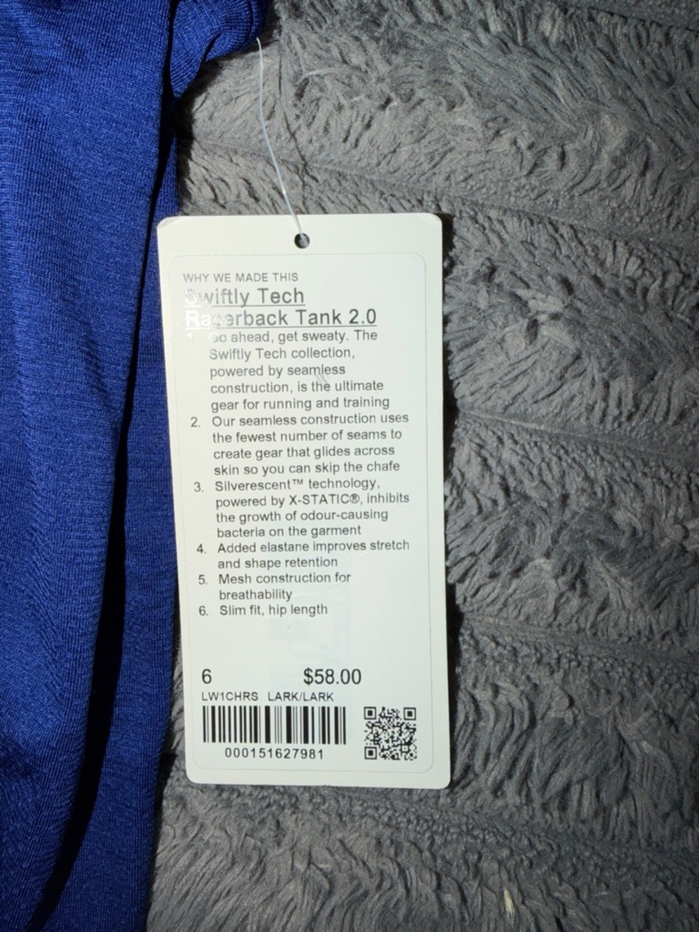 lululemon athletica Racerback Tank in Deep Blue